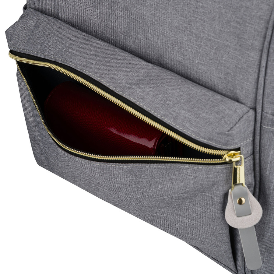 Damen-Rucksack aus Polyester in Grau mit sicherem Reißverschluss - Peterson – Bild 10
