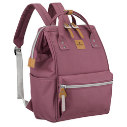 Lila Damen-Rucksack aus Polyester mit Laptopfach und USB-Anschluss – Peterson