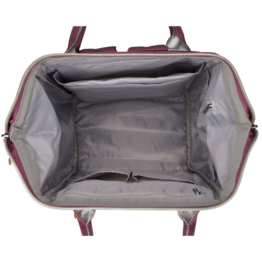 Lila Damen-Rucksack aus Polyester mit Laptopfach und USB-Anschluss - Peterson – Bild 18