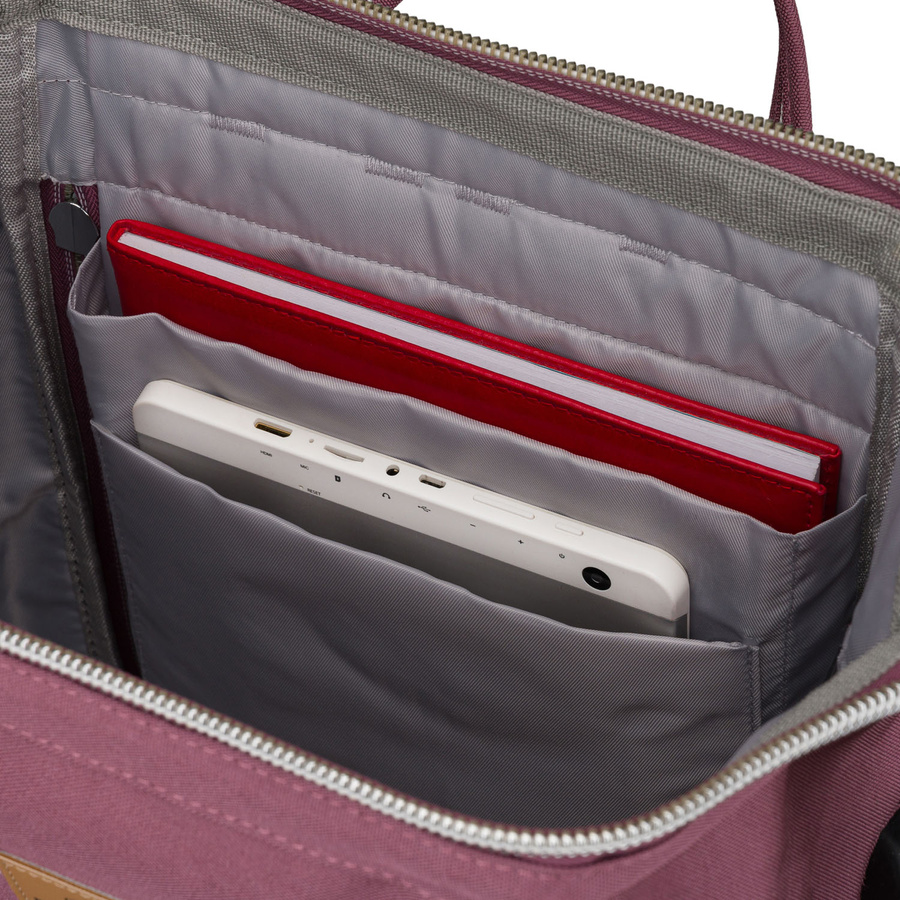 Lila Damen-Rucksack aus Polyester mit Laptopfach und USB-Anschluss - Peterson – Bild 9