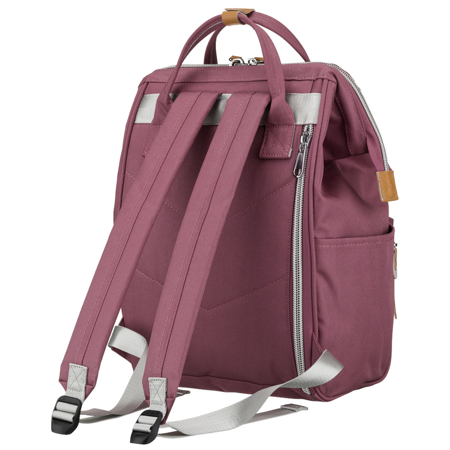 Lila Damen-Rucksack aus Polyester mit Laptopfach und USB-Anschluss - Peterson – Bild 5