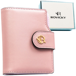 Damen-Geldbörse aus Öko-Leder in Rosa mit RFID-System – Rovicky