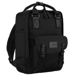 Großer Damen-Rucksack aus Polyester und Öko-Leder, mit Reißverschluss – Peterson