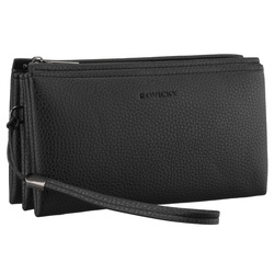 Elegante Herren-Handgelenktasche aus Öko-Leder in Schwarz – Rovicky