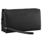 Elegante Herren-Handgelenktasche aus Öko-Leder in Schwarz - Rovicky