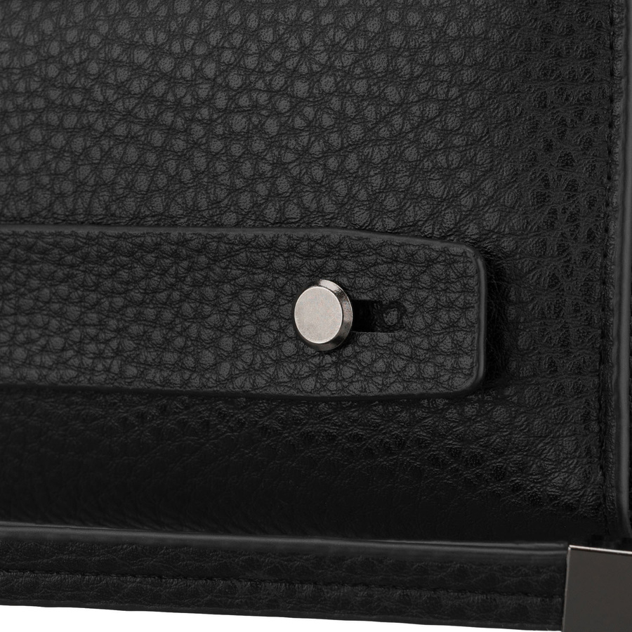 Schwarze Herren-Handgelenktasche aus Öko-Leder, ideal für Dokumente - Rovicky – Bild 5