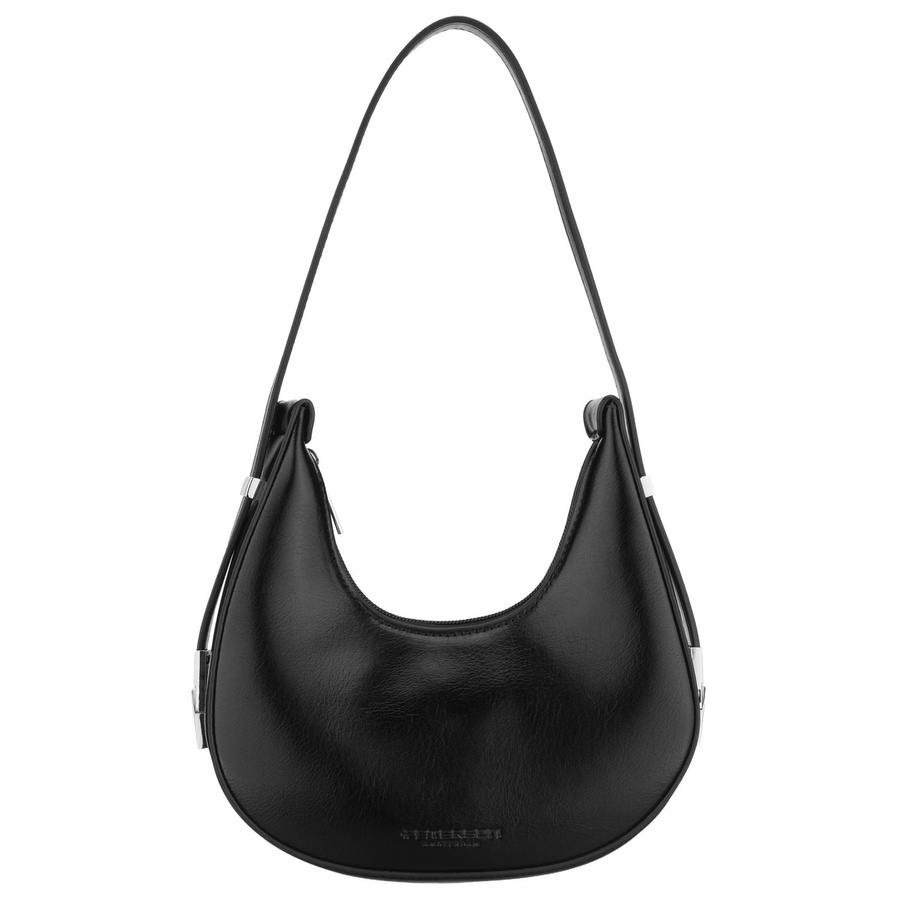 Schwarze Damen-Baguettetasche aus Kunstleder mit Reißverschluss – Peterson – Bild 3