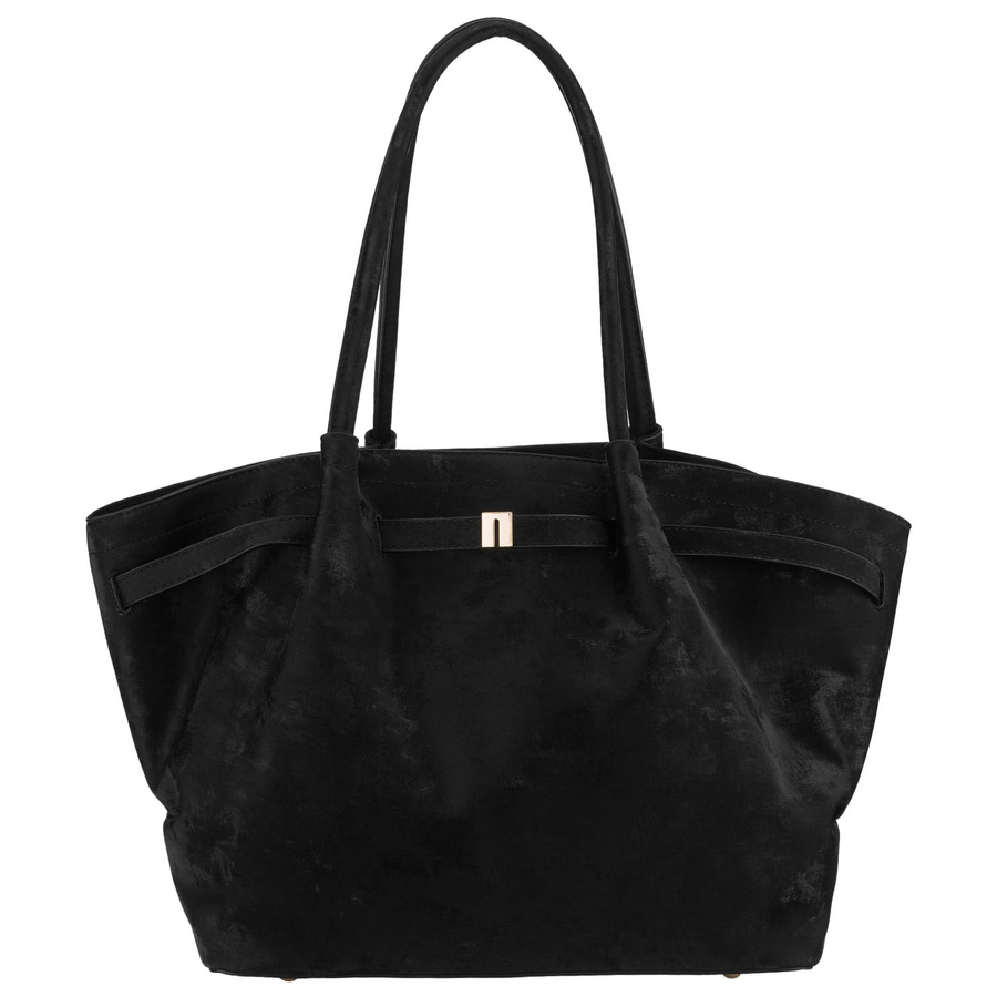 Große, schwarze Damen-Shopper aus Öko-Leder - Peterson – Bild 2