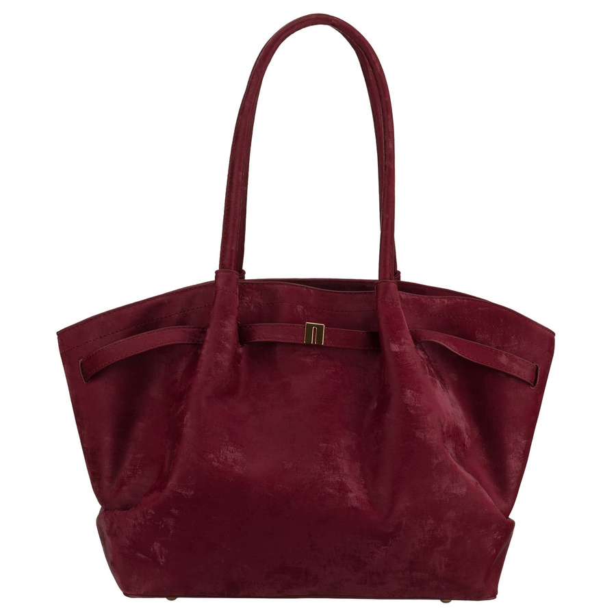 Große Damen-Shopper aus Öko-Leder in Bordeaux, mit einem großen Fach - Peterson – Bild 2