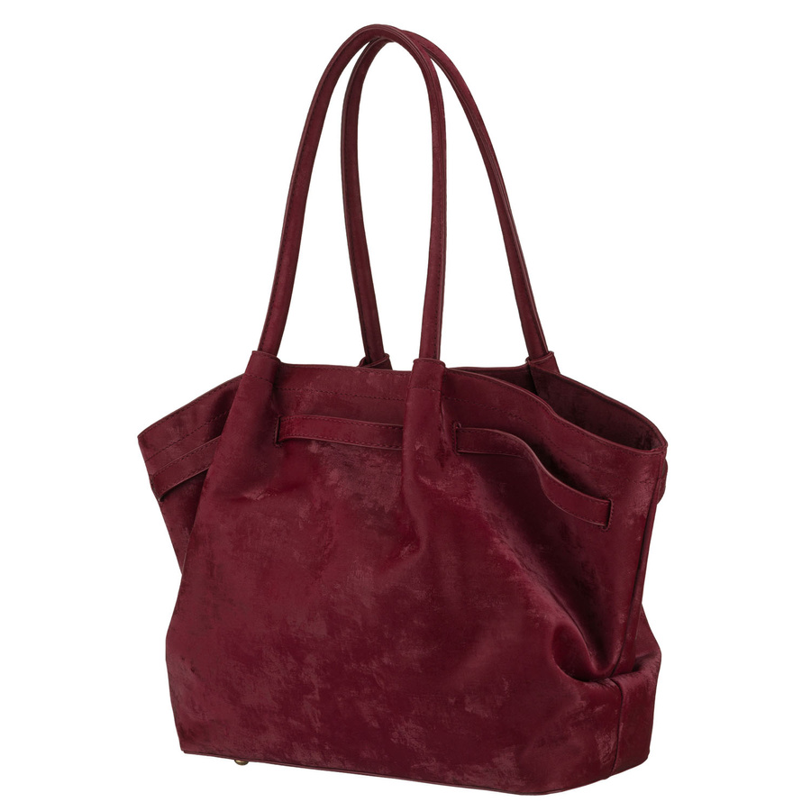 Große Damen-Shopper aus Öko-Leder in Bordeaux, mit einem großen Fach - Peterson – Bild 3