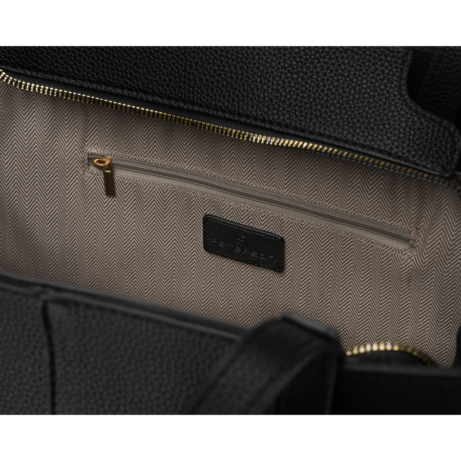 Schwarze Damen-Shopper aus Öko-Leder mit praktischem Etui im Set - Peterson – Bild 8