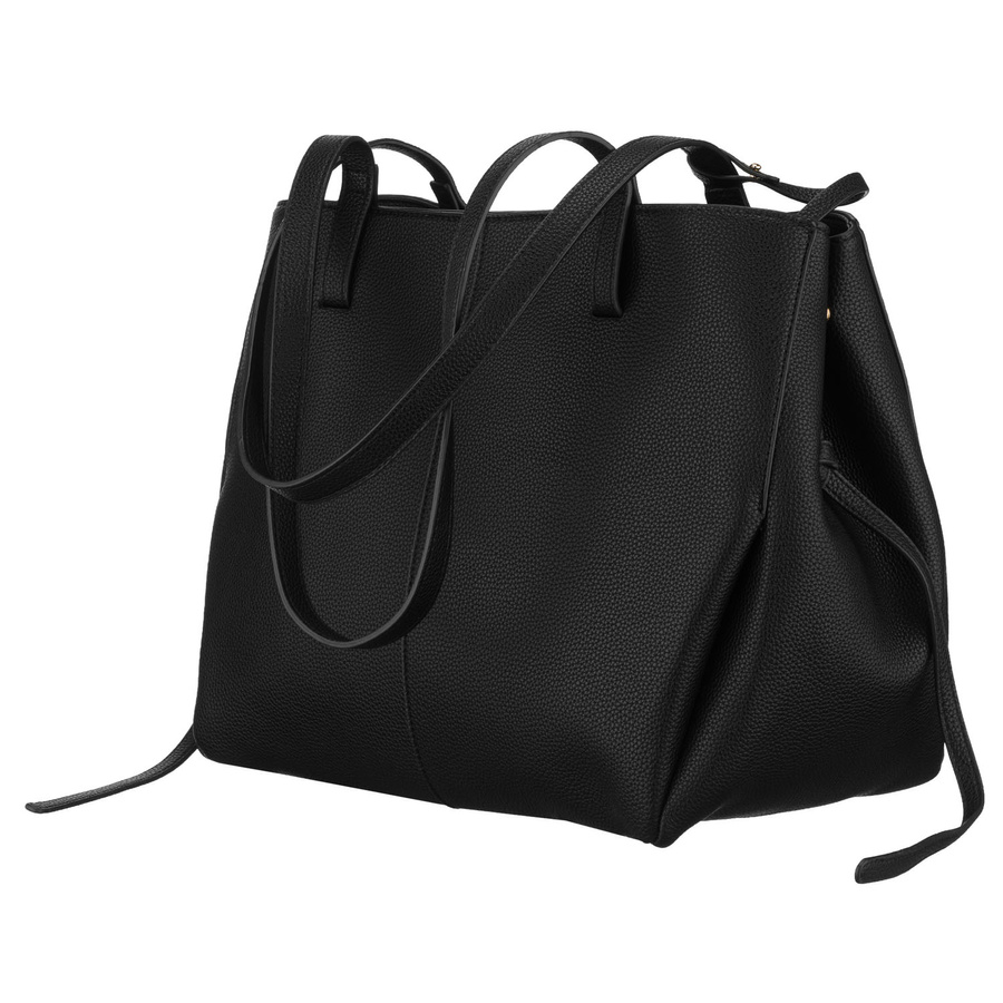 Schwarze Damen-Shopper aus Öko-Leder mit praktischem Etui im Set - Peterson – Bild 3