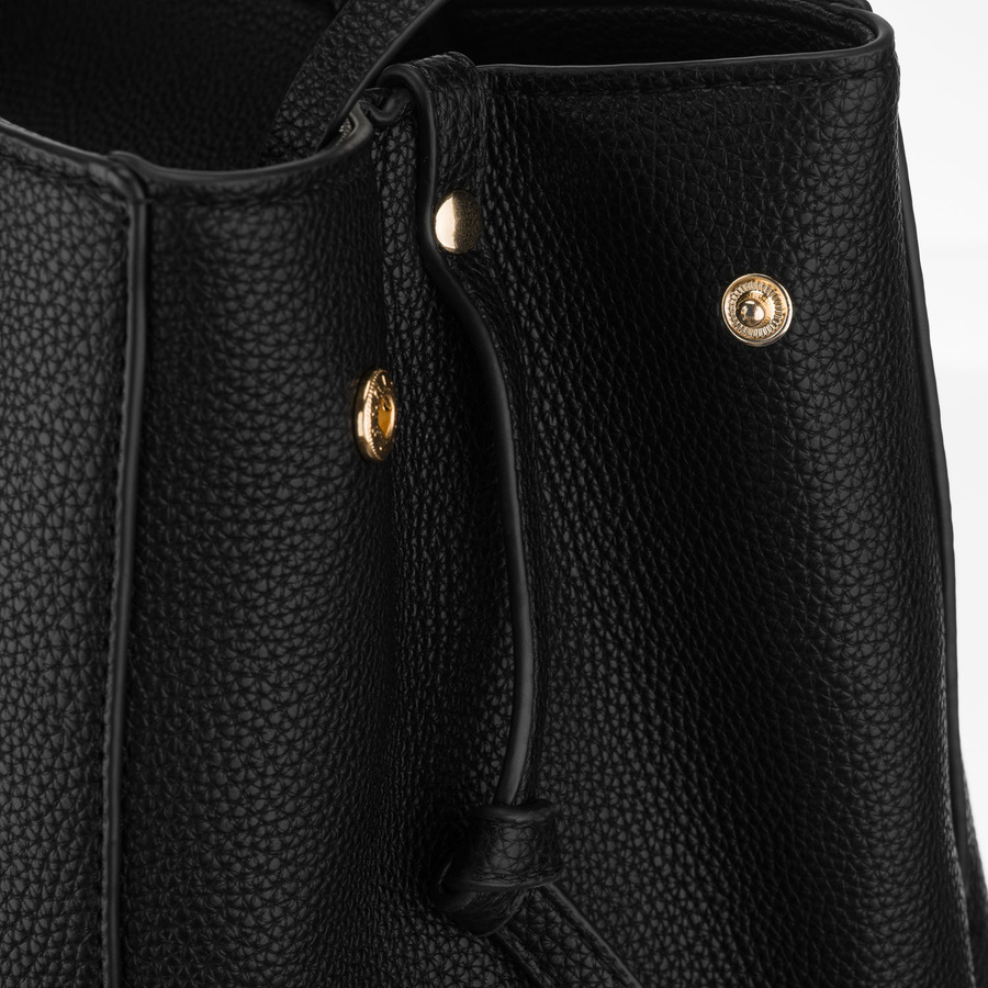 Schwarze Damen-Shopper aus Öko-Leder mit praktischem Etui im Set - Peterson – Bild 9
