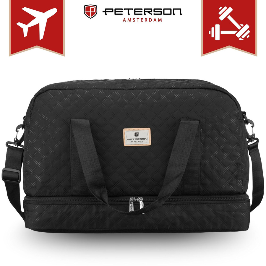 Sportliche, Trainings-Tasche in Schwarz aus Polyester - Peterson – Bild 2