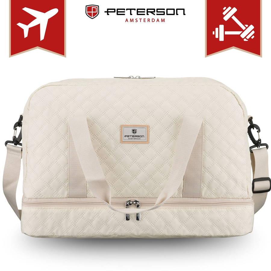Sportliche Trainingstasche in Beige aus Polyester - Peterson – Bild 2