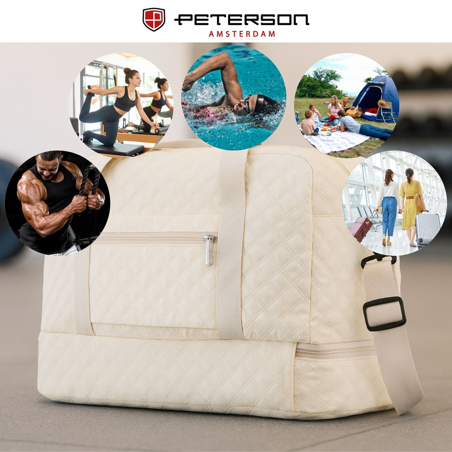 Sportliche Trainingstasche in Beige aus Polyester - Peterson – Bild 4
