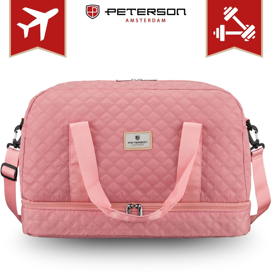 Rosa, Trainingstasche aus Polyester, mit zwei Fächern - Peterson – Bild 2