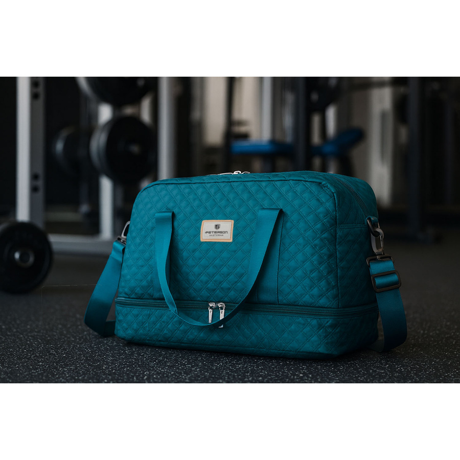 Grüne Trainings-Tasche aus Polyester, zweifach unterteilt - Peterson – Bild 2