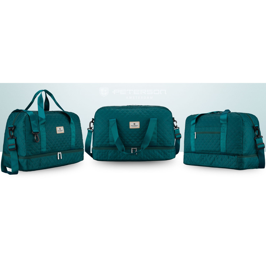 Grüne Trainings-Tasche aus Polyester, zweifach unterteilt - Peterson – Bild 9
