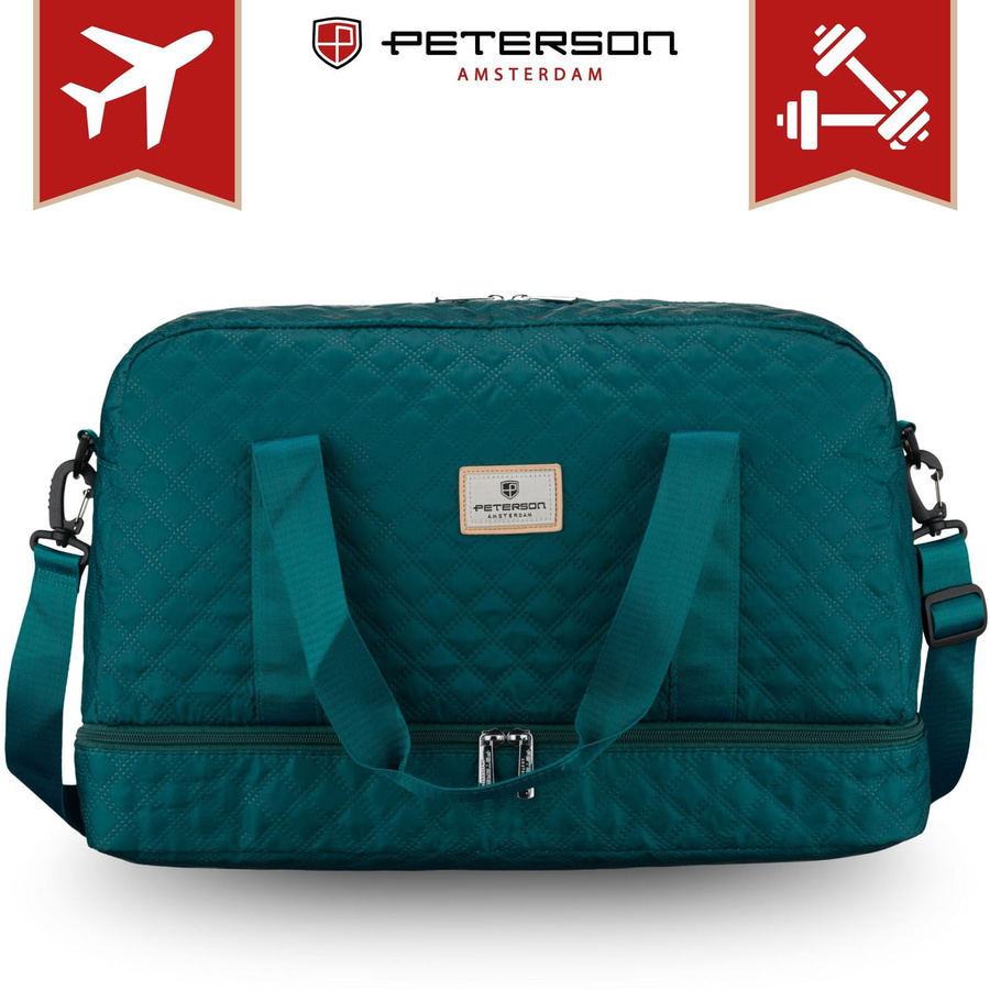 Grüne Trainings-Tasche aus Polyester, zweifach unterteilt - Peterson – Bild 5