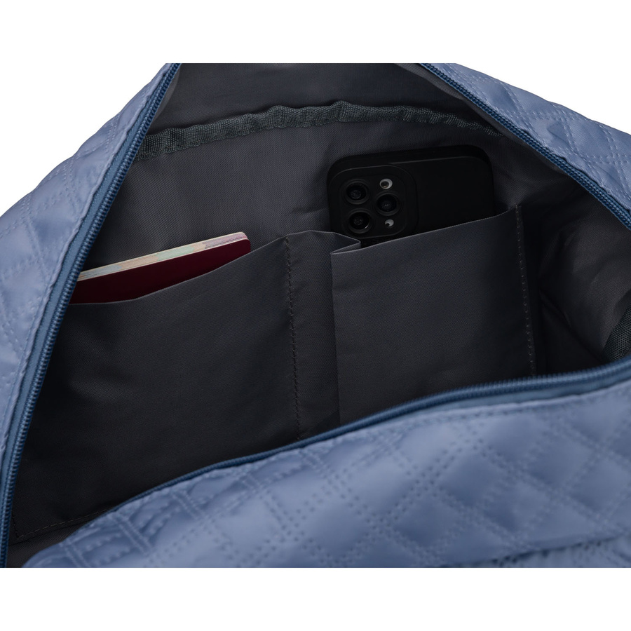 Trainings-Tasche aus Polyester in blauer Farbe, zweigeteilt und mit Reißverschluss verschließbar - Peterson – Bild 16