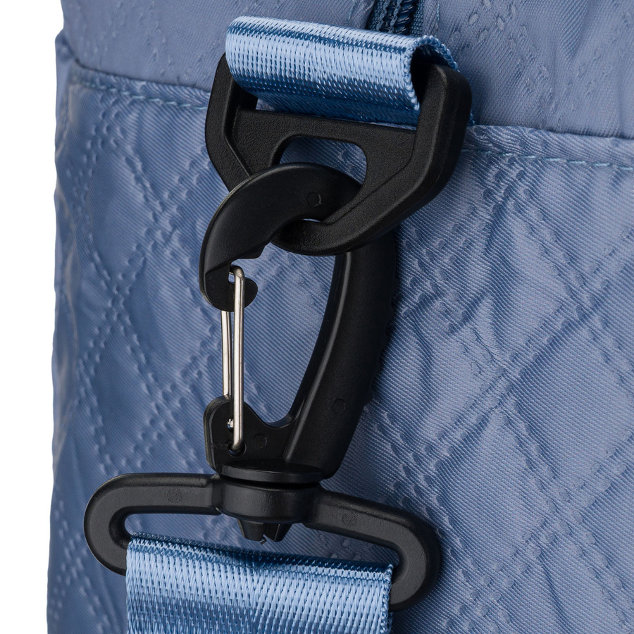 Trainings-Tasche aus Polyester in blauer Farbe, zweigeteilt und mit Reißverschluss verschließbar - Peterson – Bild 14