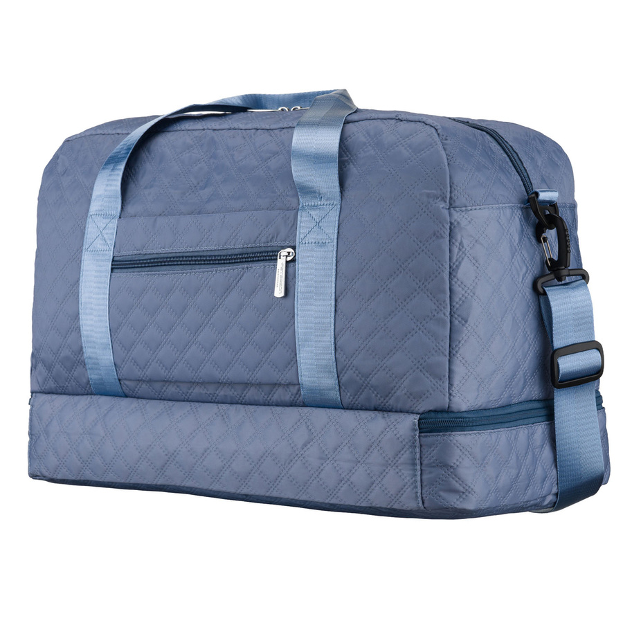Trainings-Tasche aus Polyester in blauer Farbe, zweigeteilt und mit Reißverschluss verschließbar - Peterson – Bild 4