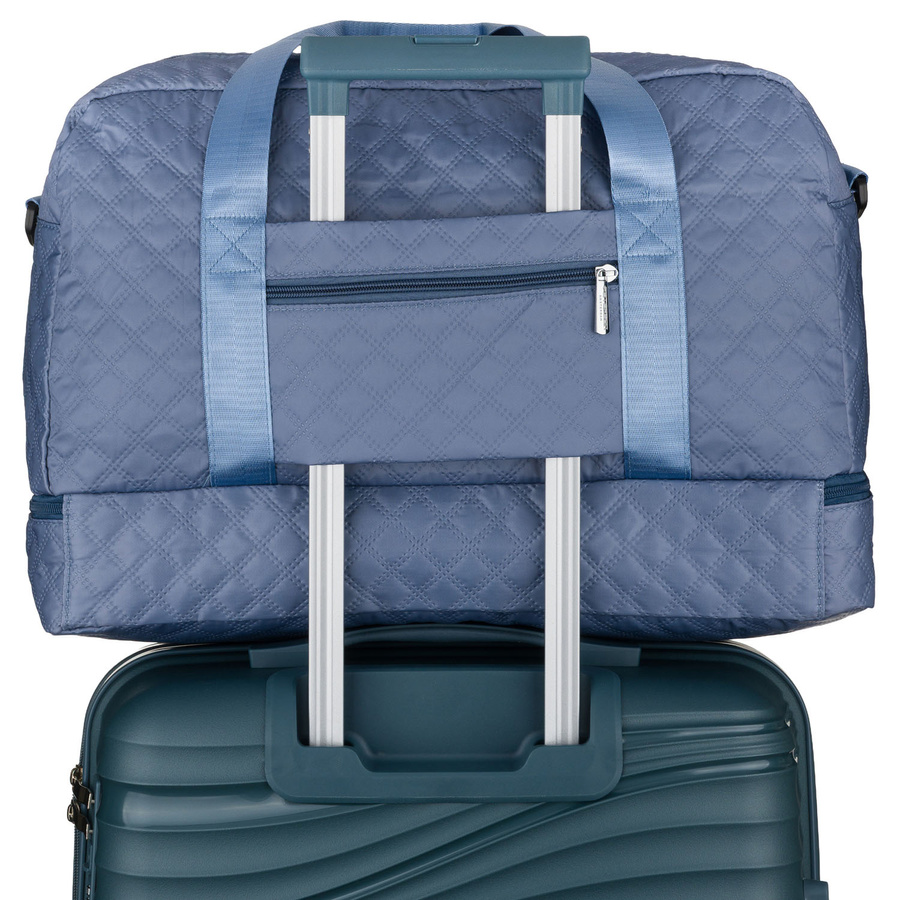 Trainings-Tasche aus Polyester in blauer Farbe, zweigeteilt und mit Reißverschluss verschließbar - Peterson – Bild 10