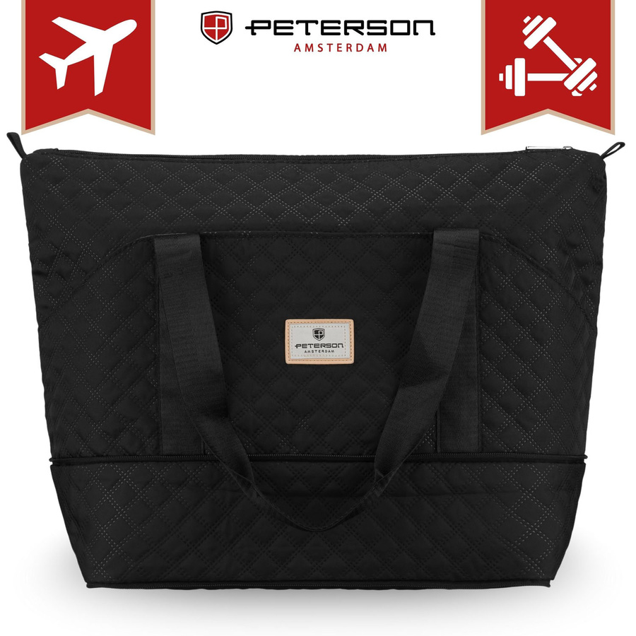 Schwarze, trainingstasche aus Polyester, mit einem Fach - Peterson – Bild 4