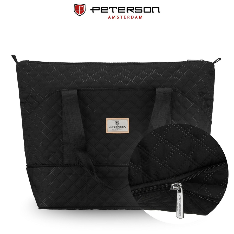 Schwarze, trainingstasche aus Polyester, mit einem Fach - Peterson – Bild 5