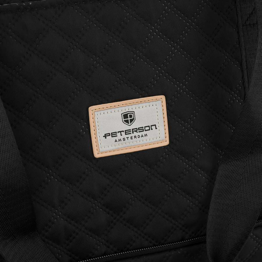 Schwarze, trainingstasche aus Polyester, mit einem Fach - Peterson – Bild 13
