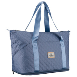 Trainings-Tasche aus Polyester in Blau, ausgestattet mit einem Griff für den Koffer – Peterson
