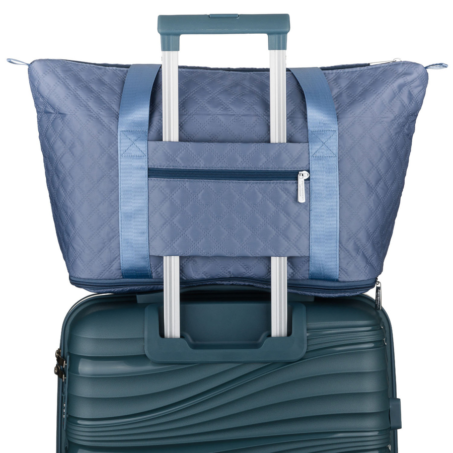 Trainings-Tasche aus Polyester in Blau, ausgestattet mit einem Griff für den Koffer - Peterson – Bild 13