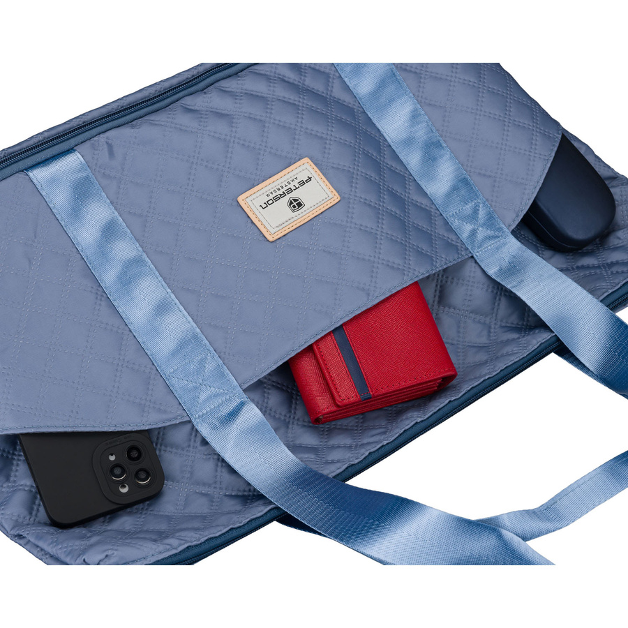 Trainings-Tasche aus Polyester in Blau, ausgestattet mit einem Griff für den Koffer - Peterson – Bild 19