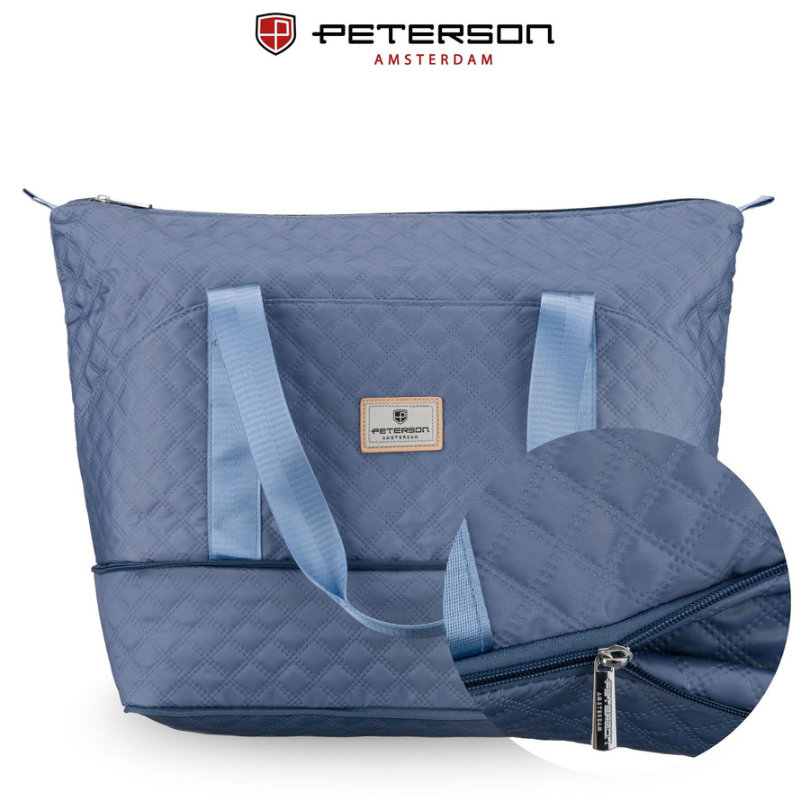 Trainings-Tasche aus Polyester in Blau, ausgestattet mit einem Griff für den Koffer - Peterson – Bild 5