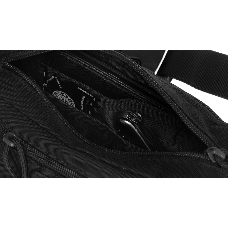 Schwarze Bauchtasche – taktische Gürteltasche mit Reißverschluss – Peterson – Bild 4