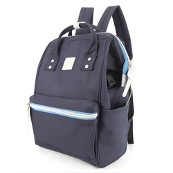 Geräumiger, dunkelblauer Laptop-Rucksack mit USB-Anschluss – Himawari