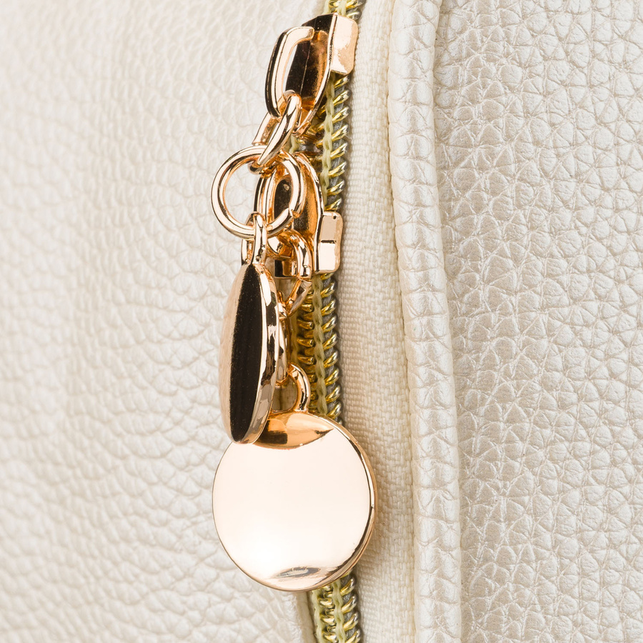 Praktische Kosmetiktasche aus Öko-Leder in Hellbeige – Rovicky – Bild 7