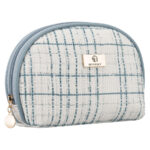 Blaue Damen-Kosmetiktasche aus Synthetikmaterial, ein Fach – Rovicky