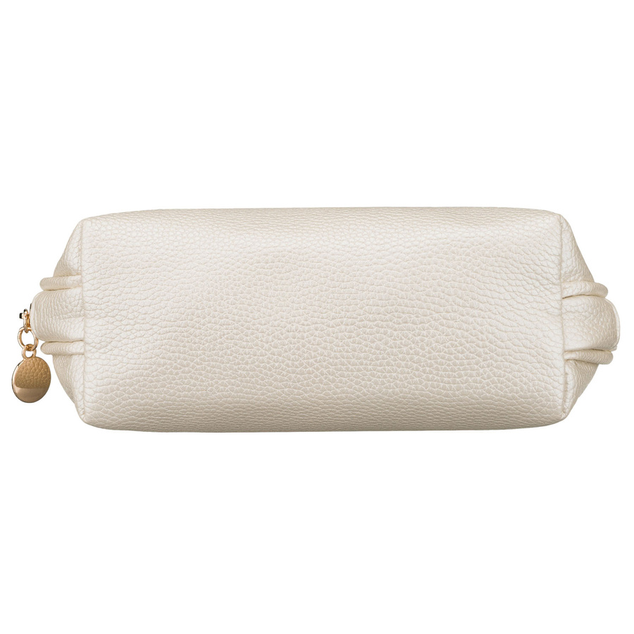 Beige Kosmetiktasche aus Öko-Leder, ein Fach, mit Reißverschluss – Rovicky – Bild 7