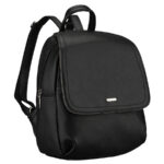 Schwarzer, urbaner Damen-Rucksack aus Öko-Leder – Rovicky