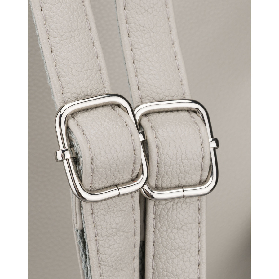Grauer, urbaner Damen-Rucksack aus Öko-Leder – Rovicky – Bild 11