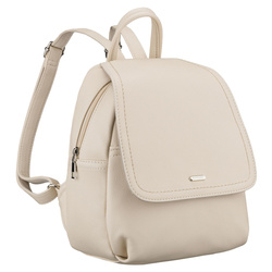 City Damen-Rucksack aus Öko-Leder in Hellbeige – Rovicky