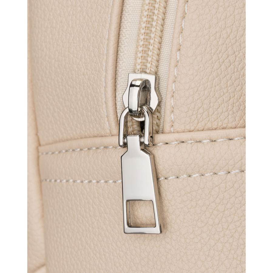 City Damen-Rucksack aus Öko-Leder in Dunkelbeige – Rovicky – Bild 4