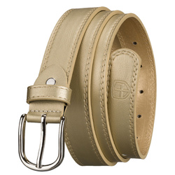 Beiger, schmaler Damen-Gürtel aus Öko-Leder – Peterson