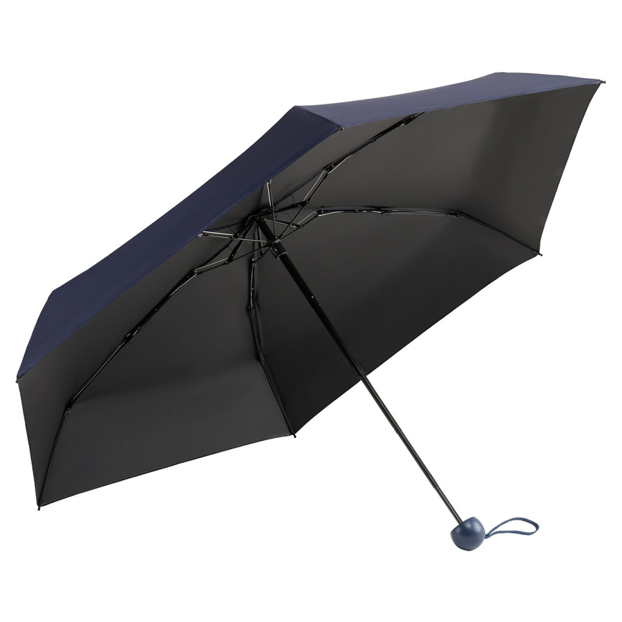 Faltbarer Mini-Reiseregenschirm in Marineblau – Peterson