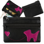 Schlüssel-Etui aus Leder in Schwarz