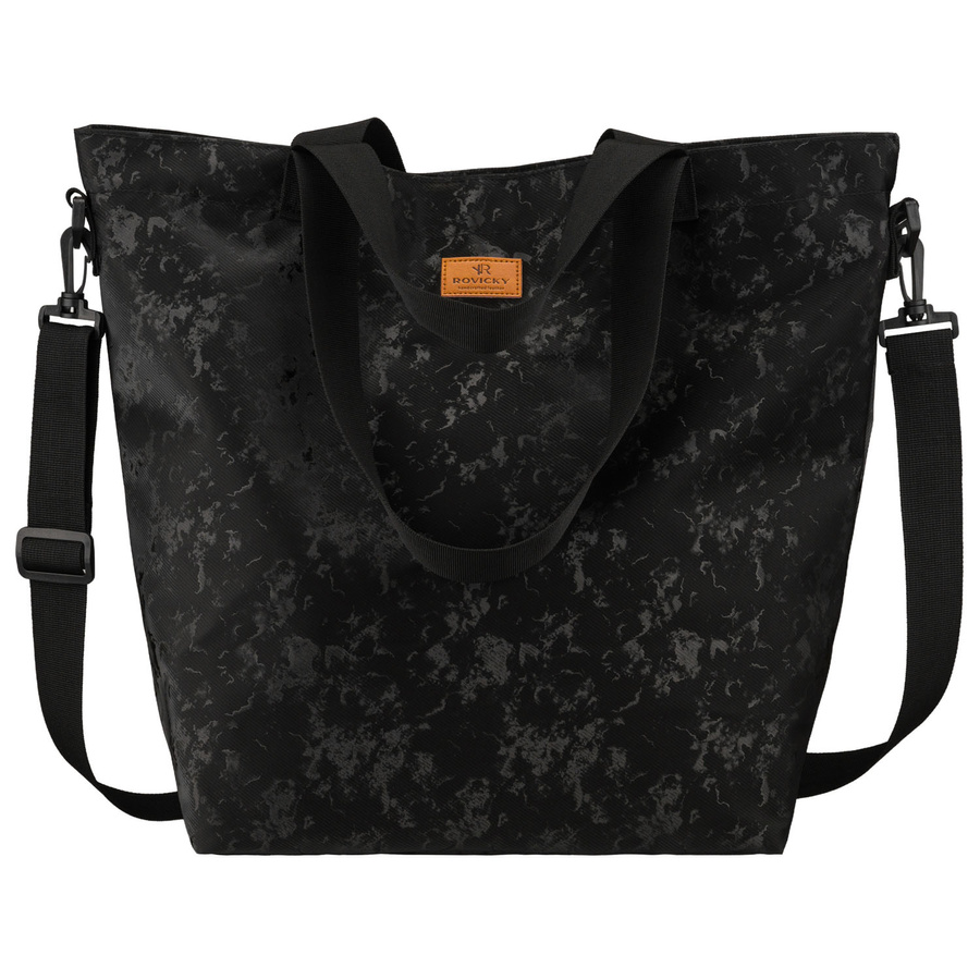 Bequemer Damen-Shopper aus Polyester in Schwarz – Rovicky – Bild 4