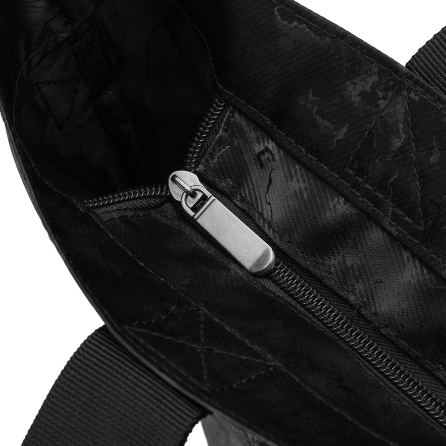 Bequemer Damen-Shopper aus Polyester in Schwarz – Rovicky – Bild 10