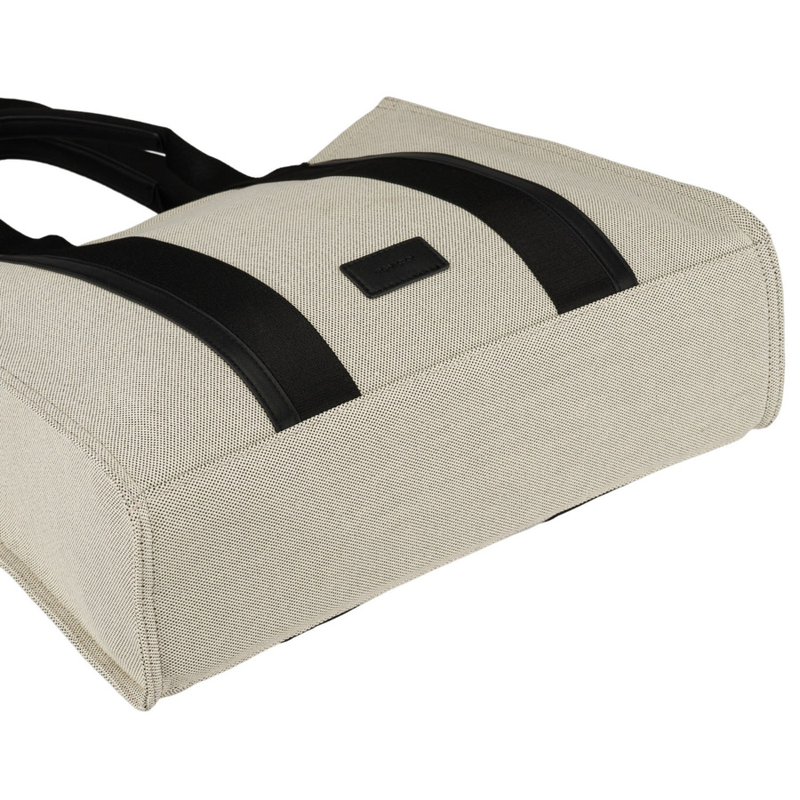 Großer Damen-Shopper in Beige-Schwarz aus Pomialid-Faser und Öko-Leder – Rovicky – Bild 12